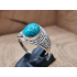 Echt zilveren ring met turkoois